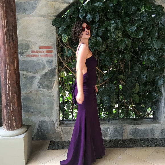 Elegant Purple Evening Gown - Picture 2 of 9